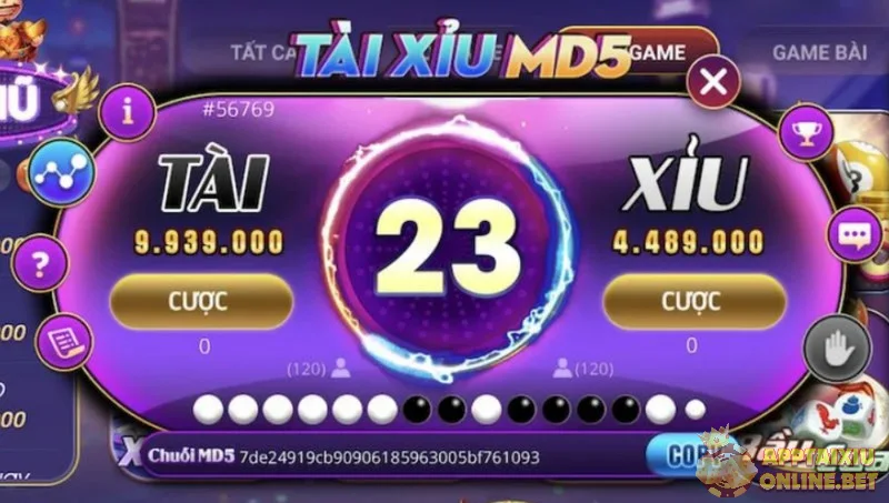 Game tài xỉu MD5 có các chuỗi mã hóa để so sánh kết quả