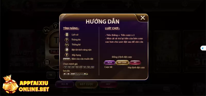 Tại hướng dẫn của cổng game có đầy đủ thông tin về luật chơi