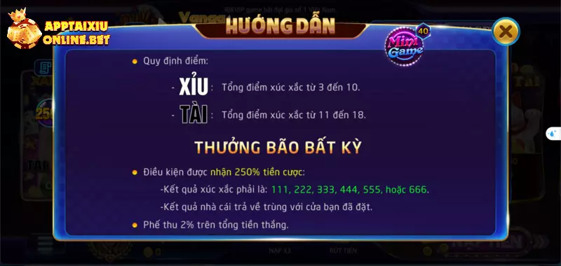 Tiền thưởng sẽ được cộng vào túi của bạn ngay sau khi có kết quả