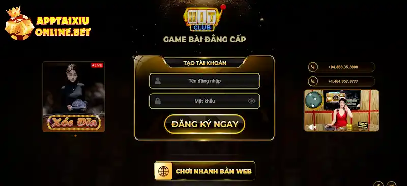 Thao tác 4 bước để tham gia đặt cược tài xỉu hitclub